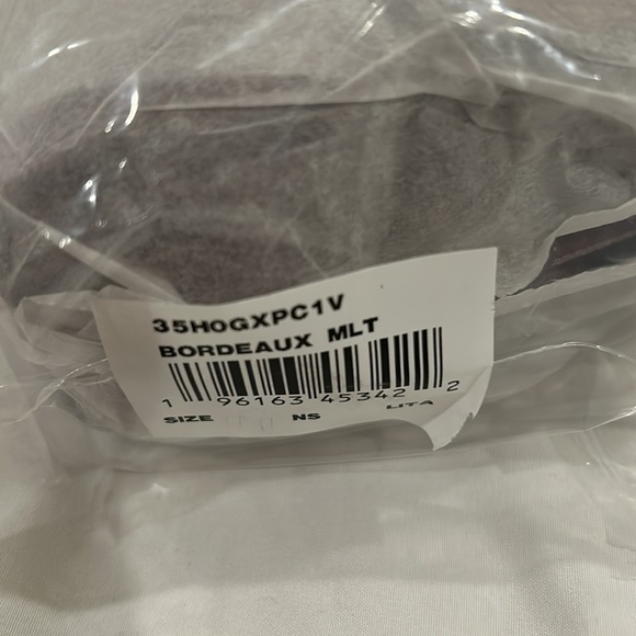 Bag: Michael Kors Lita Small Leather Crossbody Bag color Bordeaux Multi - Picture 4 of 6